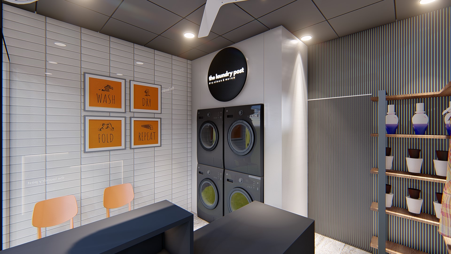 Laundry service process demonstration